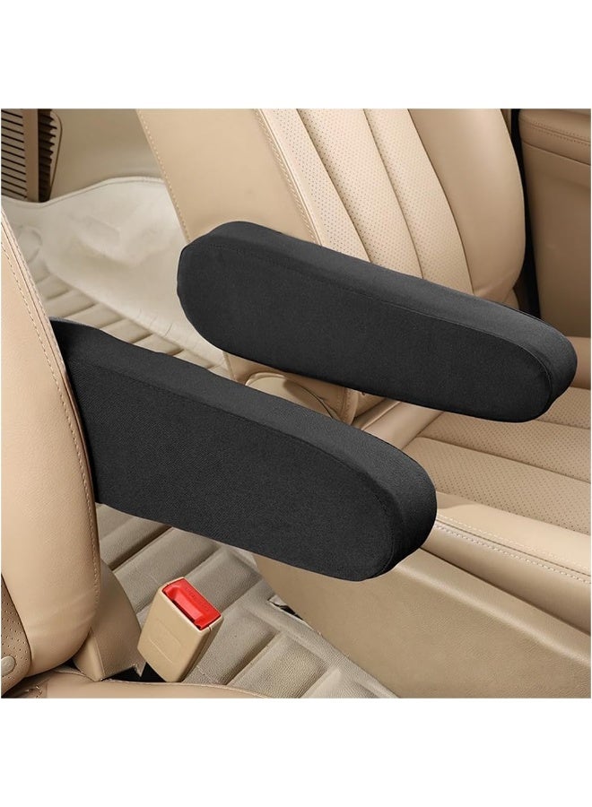 YelaJoy 4 Pcs Car Front Seat Armrest Covers, Cloth Fabric Armrest Protectors, Direct Replacement Center Console Lid Armrest Cover Skin, Universal Accessories for Car, SUV, Truck and Van - Image 1